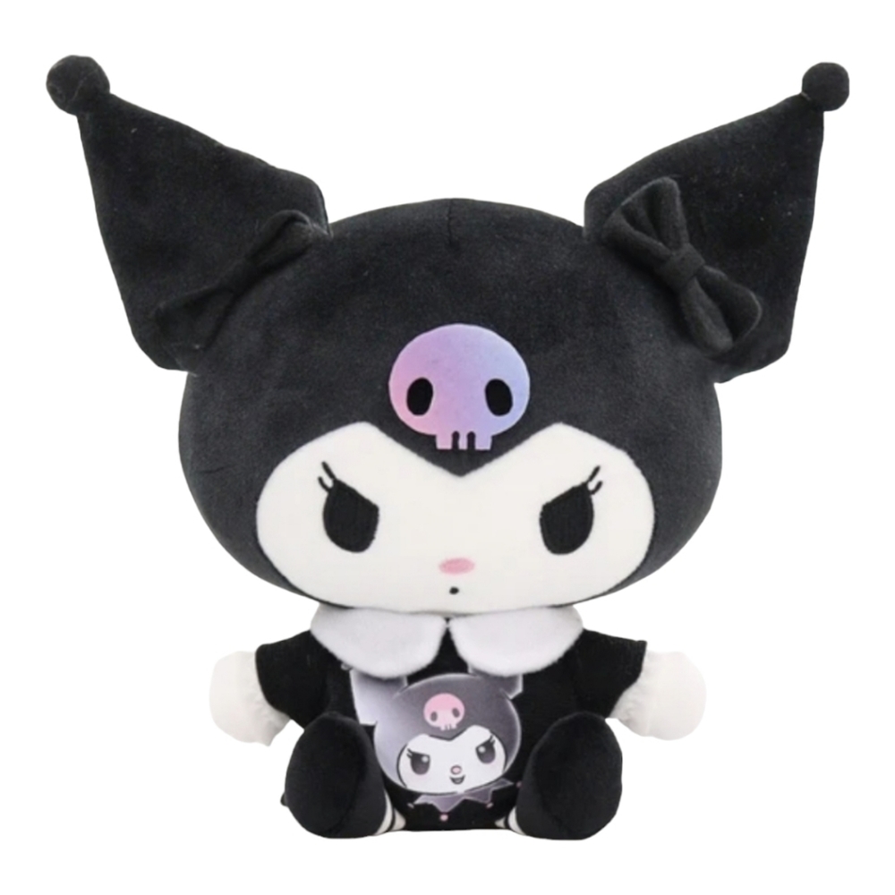 NWT Sanrio Soft Plush Kuromi Dressed in Her Iconic Kuromi T-shirt. 10" Tall.Rare